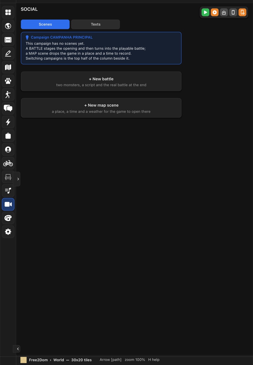 Social section on iPad with the main campaign