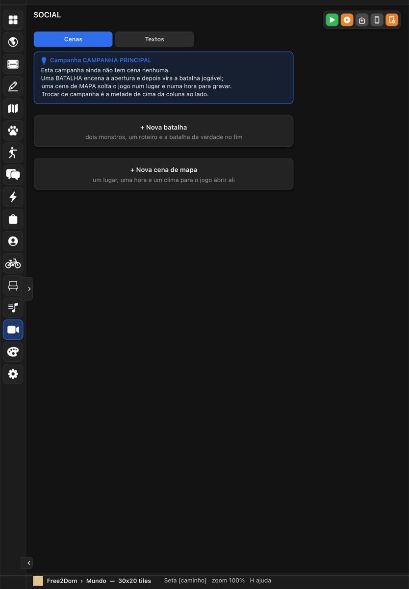 Seção SOCIAL no iPad com a campanha principal